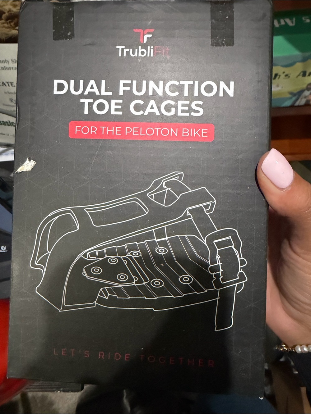Dual Function Toe Cages for Peloton Bike - Black